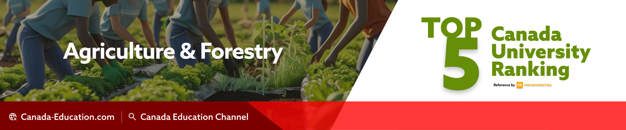 【Study in Canada】 QS World University Rankings 2025 - Agriculture & Forestry